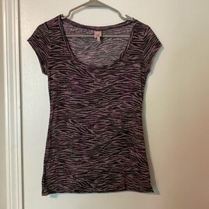 Rue 21 Vintage 90s purple tiger stripe burnout tee